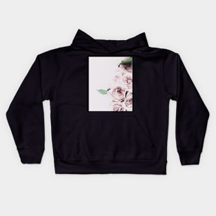 Flowers print, Roses, Pink, Pastel, Fashion print, Scandinavian art, Modern art, Wall art, Print, Minimalistic, Modern Kids Hoodie